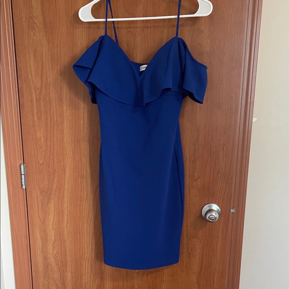 Emerald Sundae Strapless Royal Blue Dress